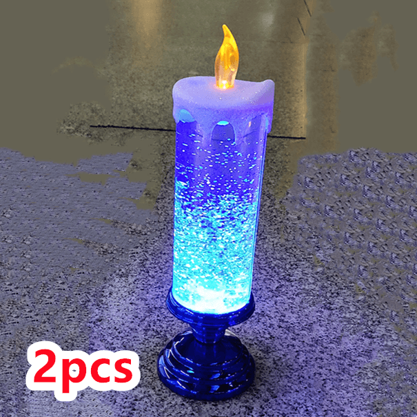 Rechargeable Color Electronic LED Waterproof Candle With Glitter Color Changing LED Candle Home Decor BENNYS 
