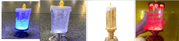 Rechargeable Color Electronic LED Waterproof Candle With Glitter Color Changing LED Candle Home Decor BENNYS 