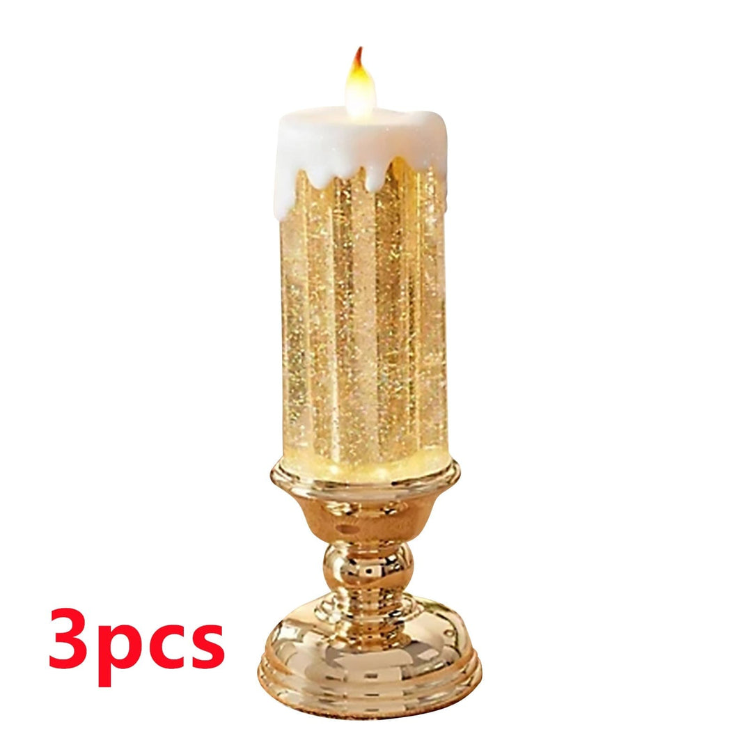Rechargeable Color Electronic LED Waterproof Candle With Glitter Color Changing LED Candle Home Decor BENNYS 