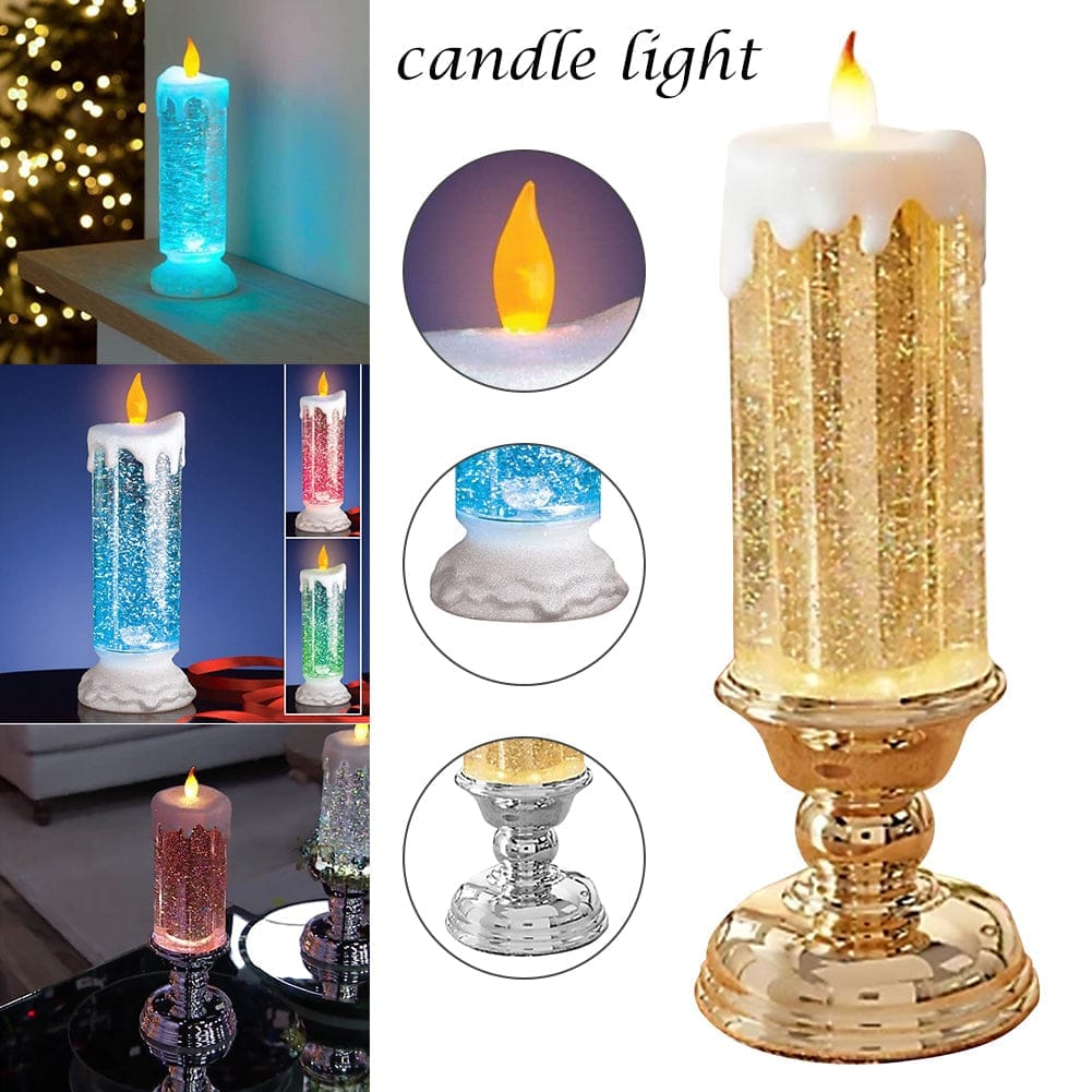 Rechargeable Color Electronic LED Waterproof Candle With Glitter Color Changing LED Candle Home Decor BENNYS 