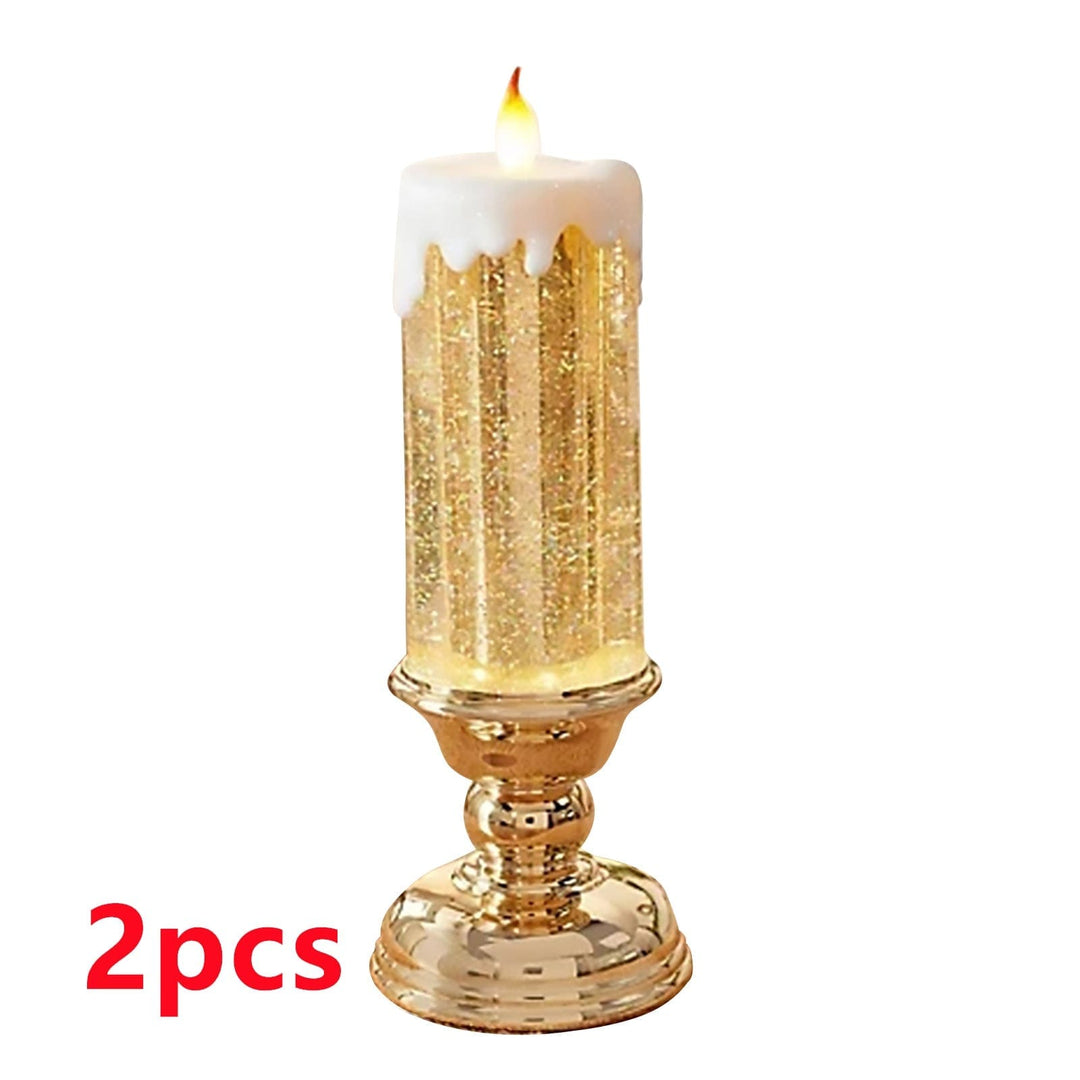 Rechargeable Color Electronic LED Waterproof Candle With Glitter Color Changing LED Candle Home Decor BENNYS 