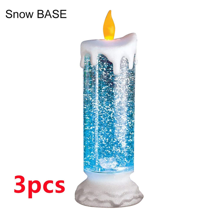 Rechargeable Color Electronic LED Waterproof Candle With Glitter Color Changing LED Candle Home Decor BENNYS 