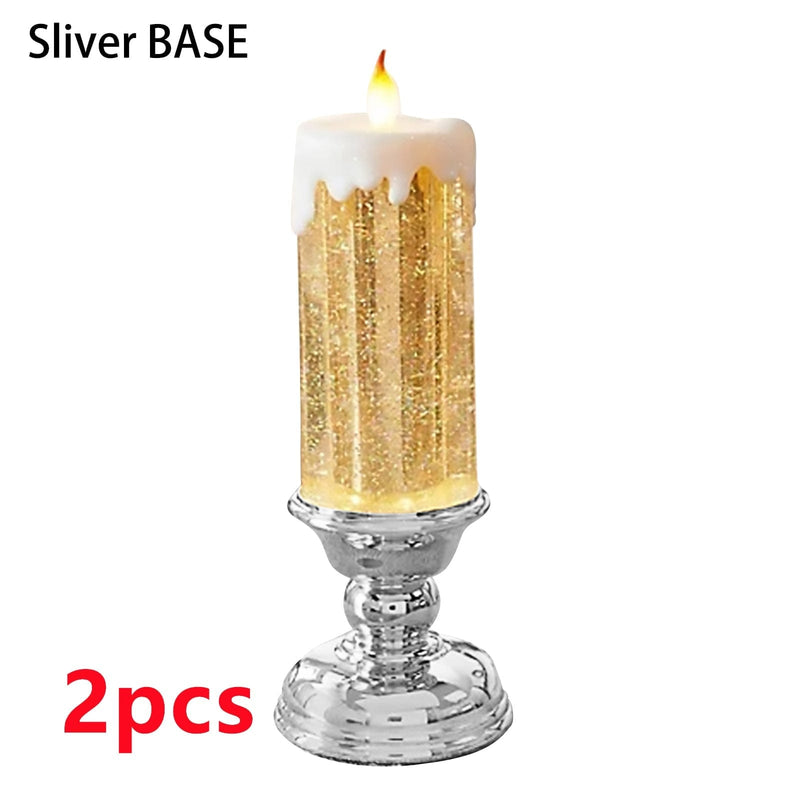 Rechargeable Color Electronic LED Waterproof Candle With Glitter Color Changing LED Candle Home Decor BENNYS 