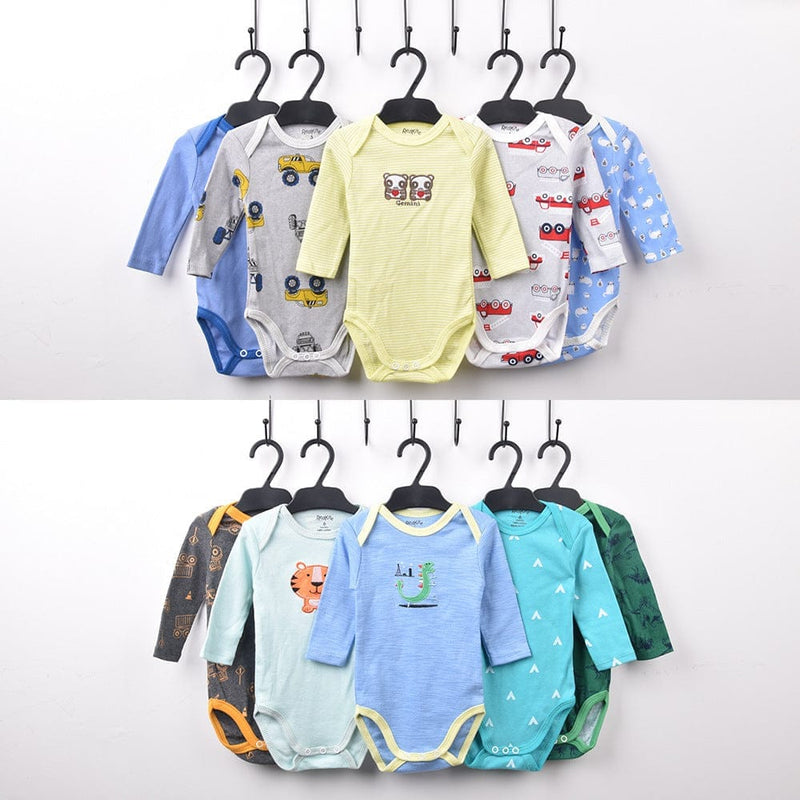 Redkite Baby Romper 5-Piece Pack Cotton Envelope Collar Long Sleeve Triangle Romper baby romper BENNYS 