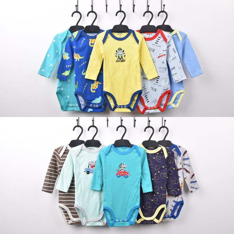Redkite Baby Romper 5-Piece Pack Cotton Envelope Collar Long Sleeve Triangle Romper baby romper BENNYS 