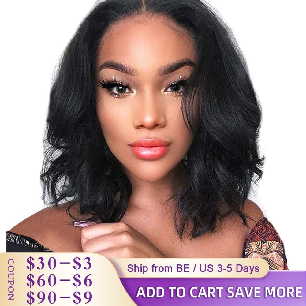 Remy Brazilian Hair Body Wave Wig Short 13X4 Lace Front Wigs BENNYS 