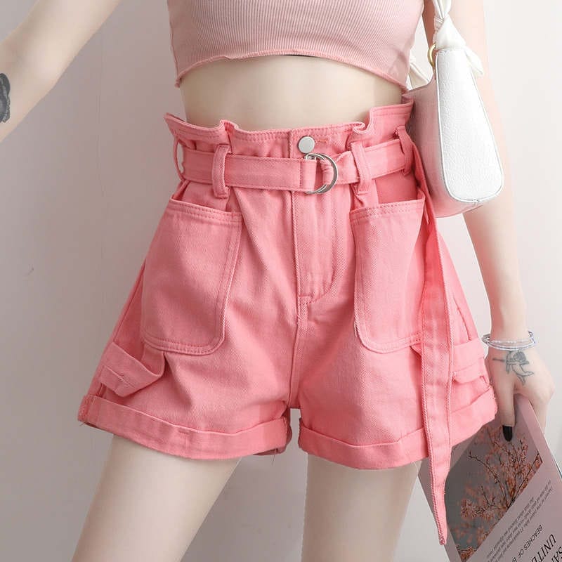 Retro Denim Shorts For Women With Belt BENNYS 