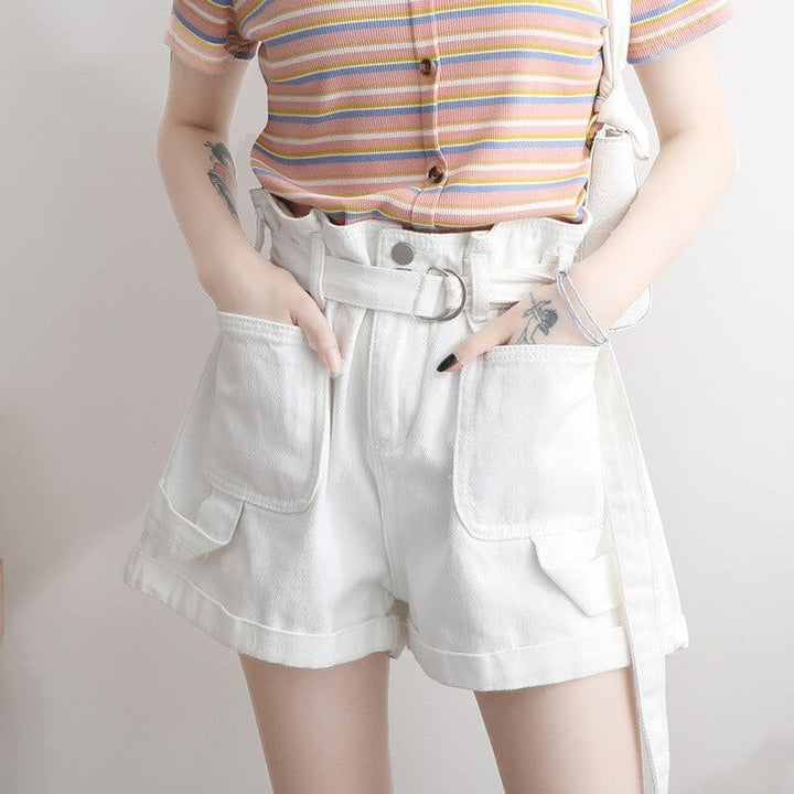 Retro Denim Shorts For Women With Belt BENNYS 