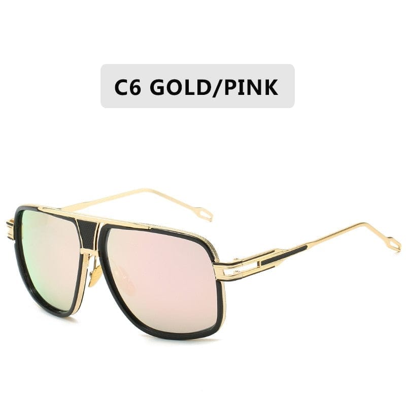 Retro Metal gradient square frame sunglasses BENNYS 