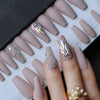 Reusable Press on nails box 24pcs Acrylic crystal nails BENNYS 