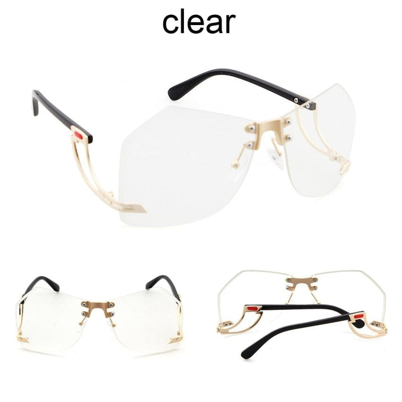Rimless Sunglasses Women's Brand Designer Gradient Sun Glasses BENNYS 