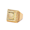 Rings Gold Color Copper Material Iced Full CZ Hip hop RingsSize 7-12 BENNYS 