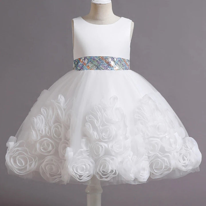 Baby Girls Birthday Party Dress Flower Elegant Dresses