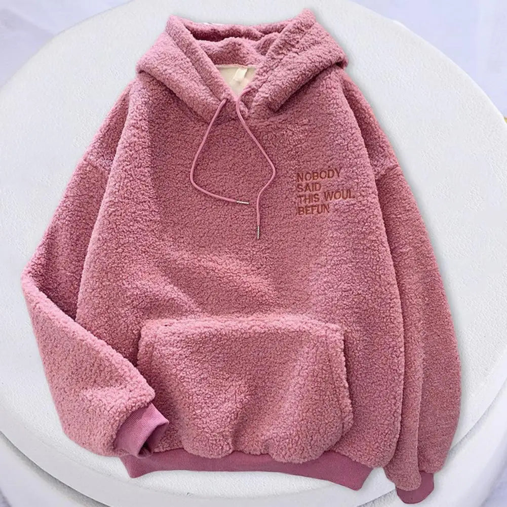 Women's Fleece Flannel Pullover Female Sweatshirt