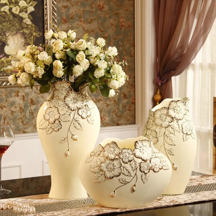 Ceramic Enamel Flower Vases-Vase-Arlik interiors