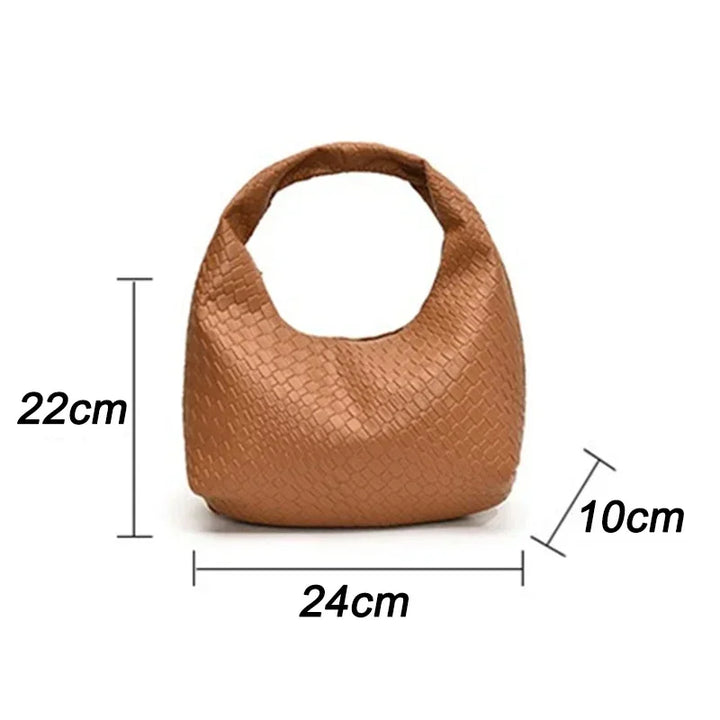 1 Pc Women Classic Fashion Woven Embossed Hobo Bags