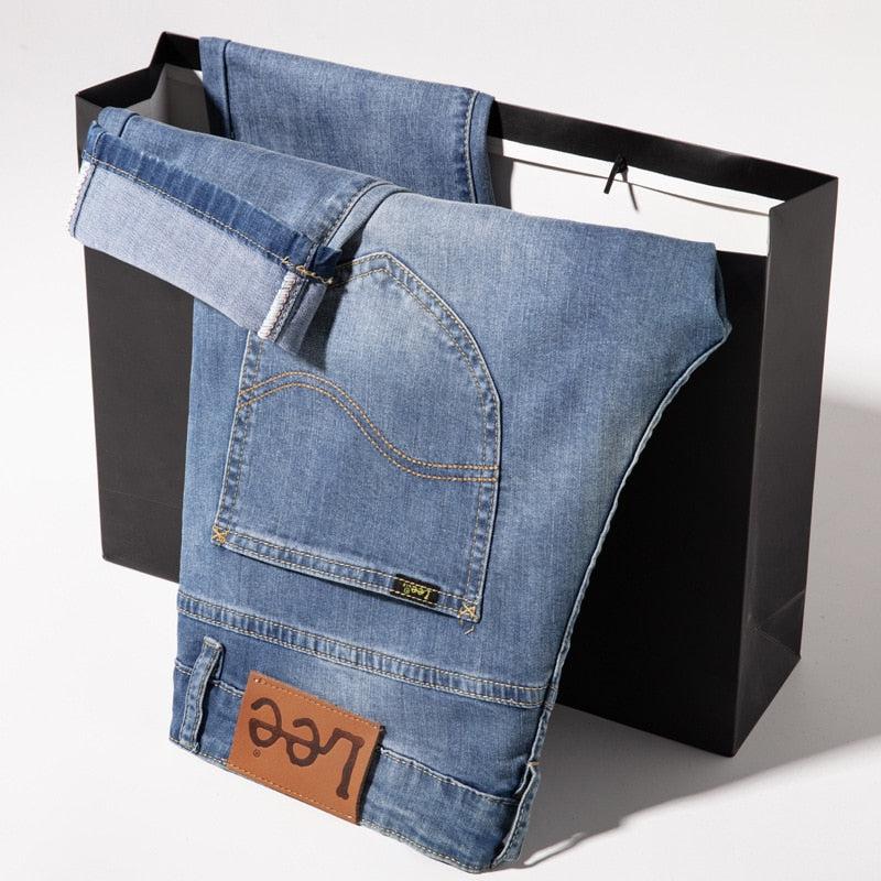 Men's Summer Denim Pants Jeans Men High-End Straight Pants-pants-Bennys Beauty World