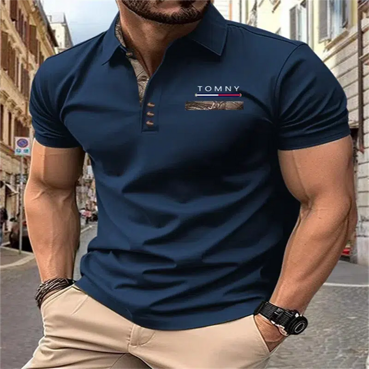 Fashion Boutique Men's Polo Shirt Summer Short sleeve Top-shirt-Bennys Beauty World