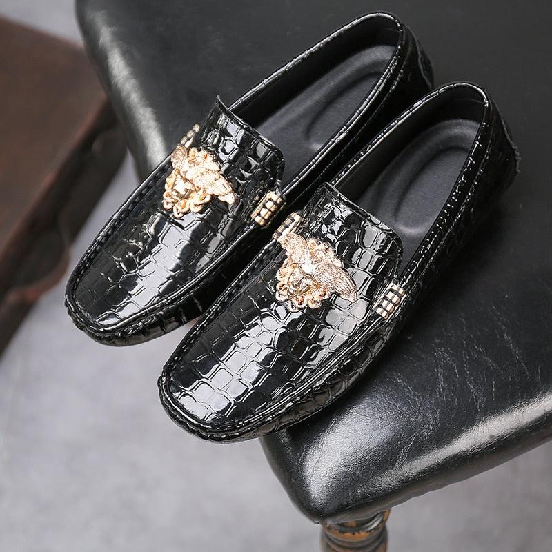 Men's Leather Casual Loafers Shoes-Shoes-Bennys Beauty World