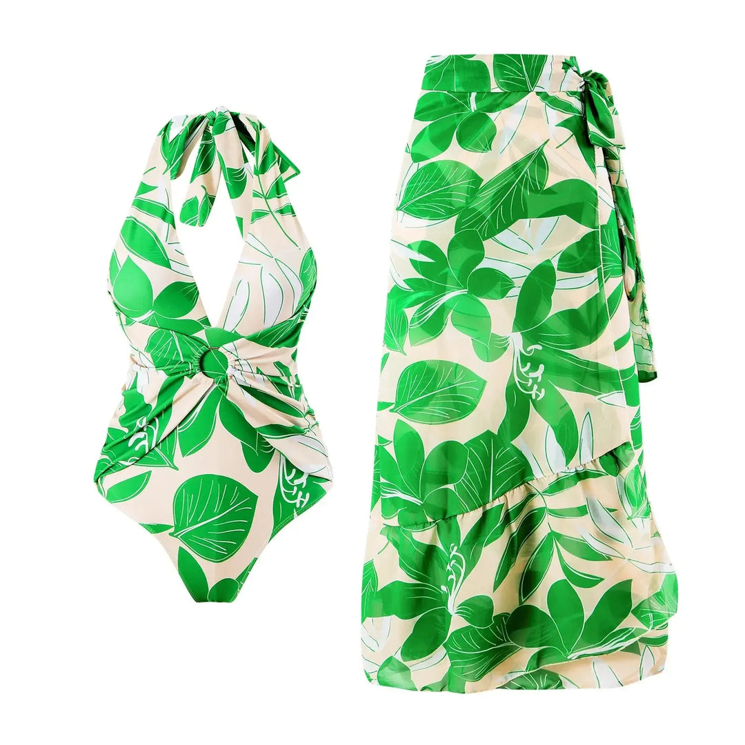 2023 New Arrival Push Up Women Bikini Set Floral Printed Ruffle Bikinis Strappy Bandage Swimwear Brazilian Biquini Bathing Suit-Bennys Beauty World
