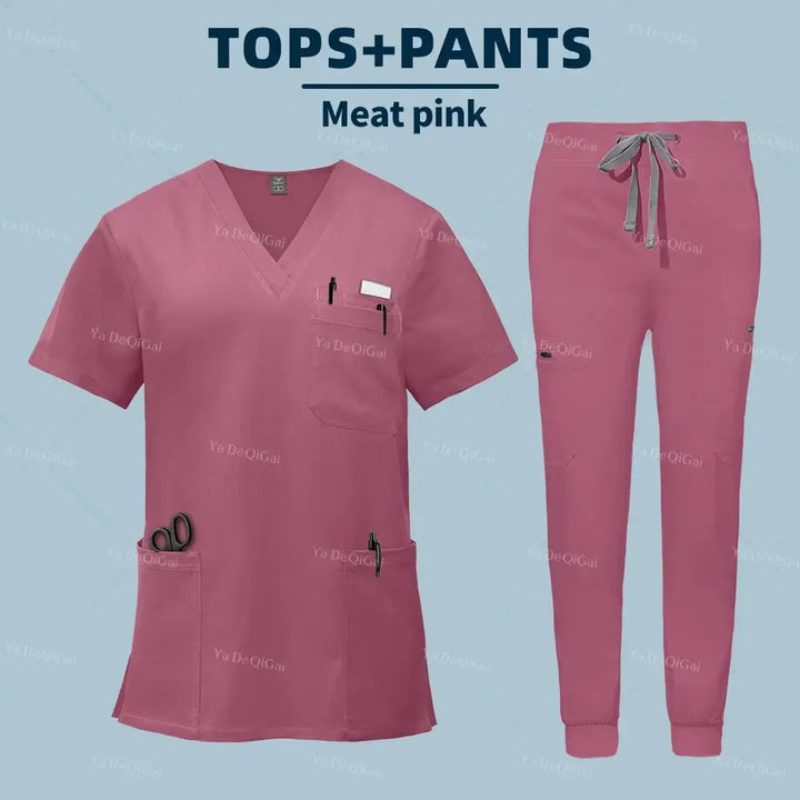 Unisex Medical Scrubs Set – With Pockets-Scrubs-Bennys Beauty World