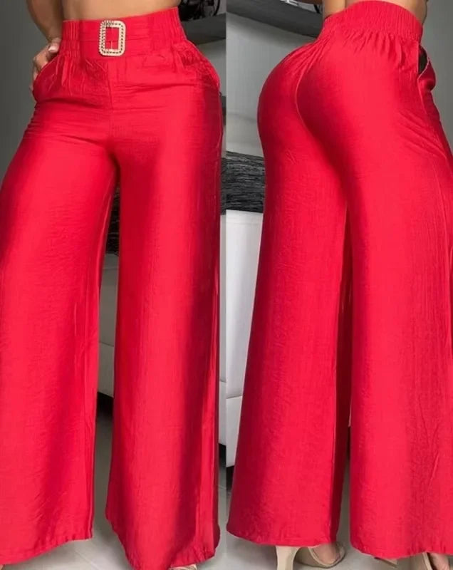 Elegant High Waist Bell Pants for Women