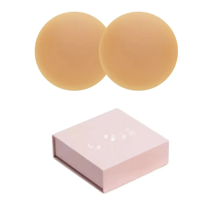 Braless Seamless Nipple Cover Ultra Thin Invisible Bra Nipple Cover Bioadhesive Silicone Reusable Sweatproof Travel Boob Bra-Bennys Beauty World