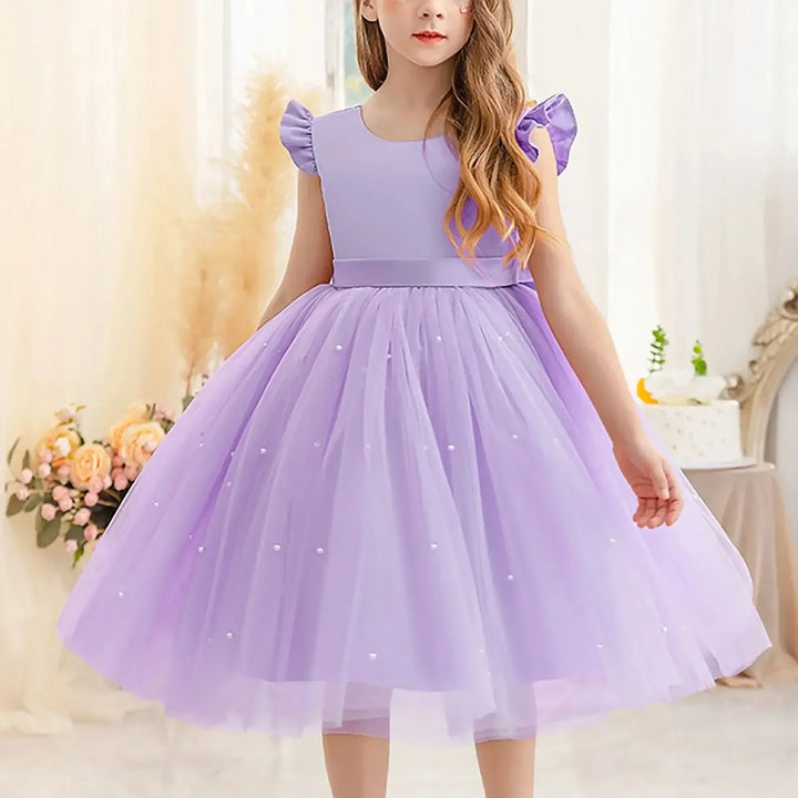 Girls Flower Girl Dress – Christmas &amp; Party (18M–9Y) - Bennys Beauty World