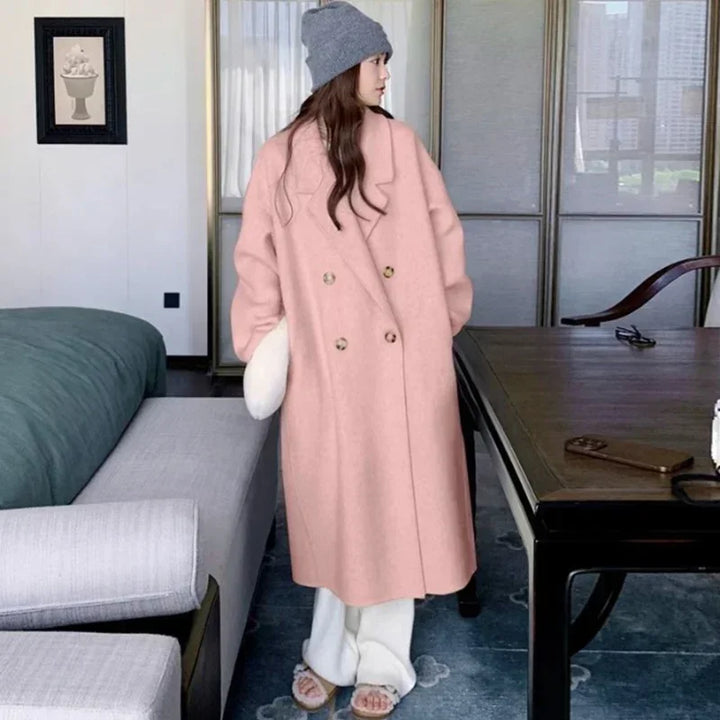 Winter Korean Style Women’s Mid-Long Woolen Coat