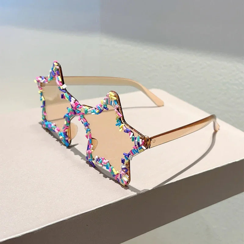 Star-Shaped Sunglasses | UV400 Gradient Beach &amp; Party Shades