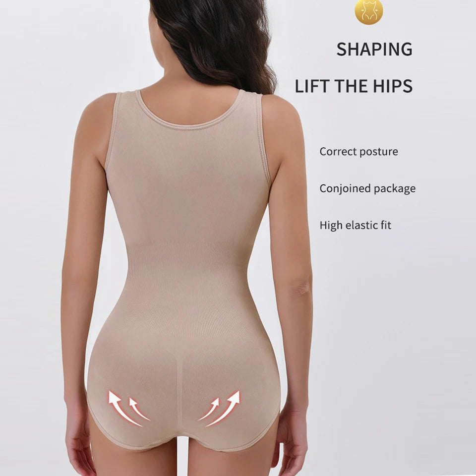 Bodysuit Shapewear With Zipper Belt For Women