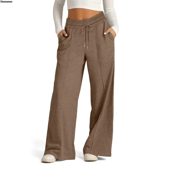 Womens Wide Leg Sweatpants High Waisted Baggy Flared Pants-Pant-Bennys Beauty World