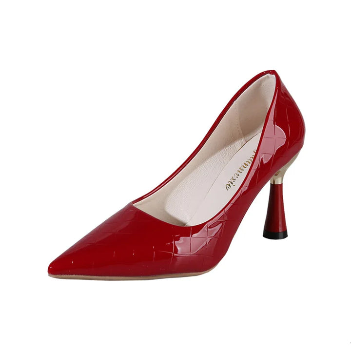 Red High Heels Trend Women Pumps Elegant Slip-on Shoes