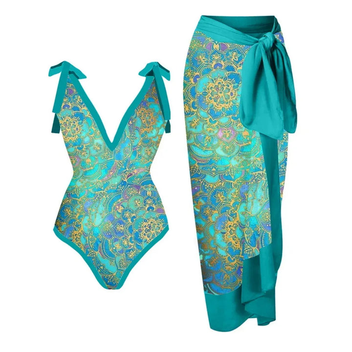 2023 New Arrival Push Up Women Bikini Set Floral Printed Ruffle Bikinis Strappy Bandage Swimwear Brazilian Biquini Bathing Suit-Bennys Beauty World
