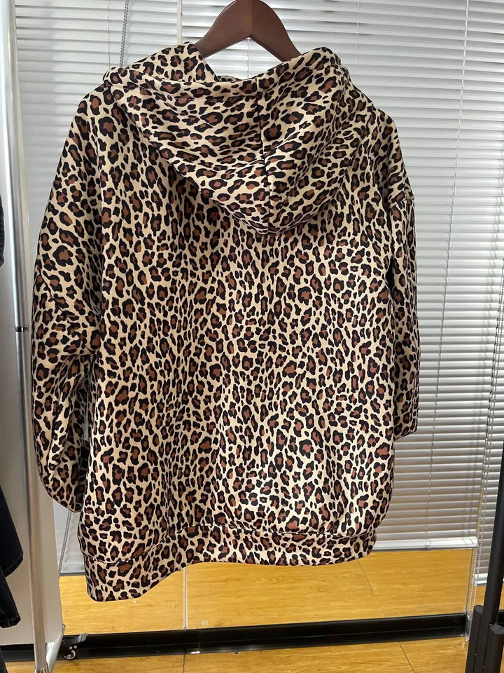 Leopard Print Hoodies Women