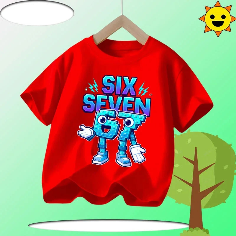 Kids Funny Printed Cotton T-Shirt