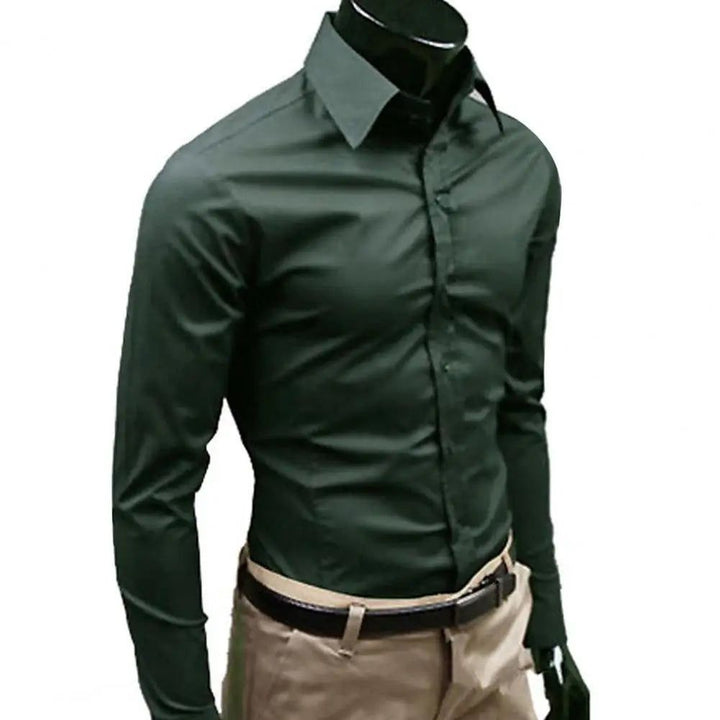 Men's Shirt Cotton Business Fitted Shirt