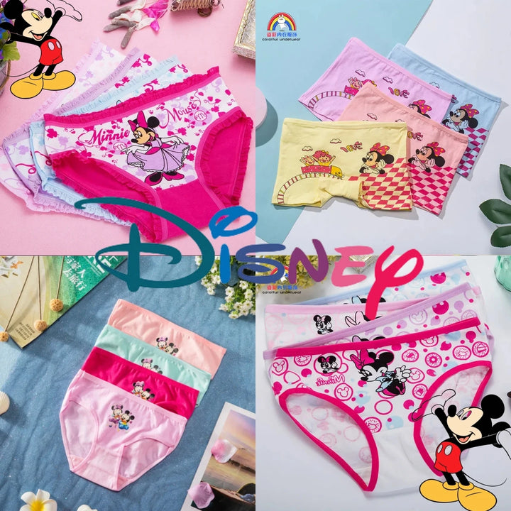 4 Pieces/Lot 2-12Y Children Underwear High Quality Cotton Girls Panties