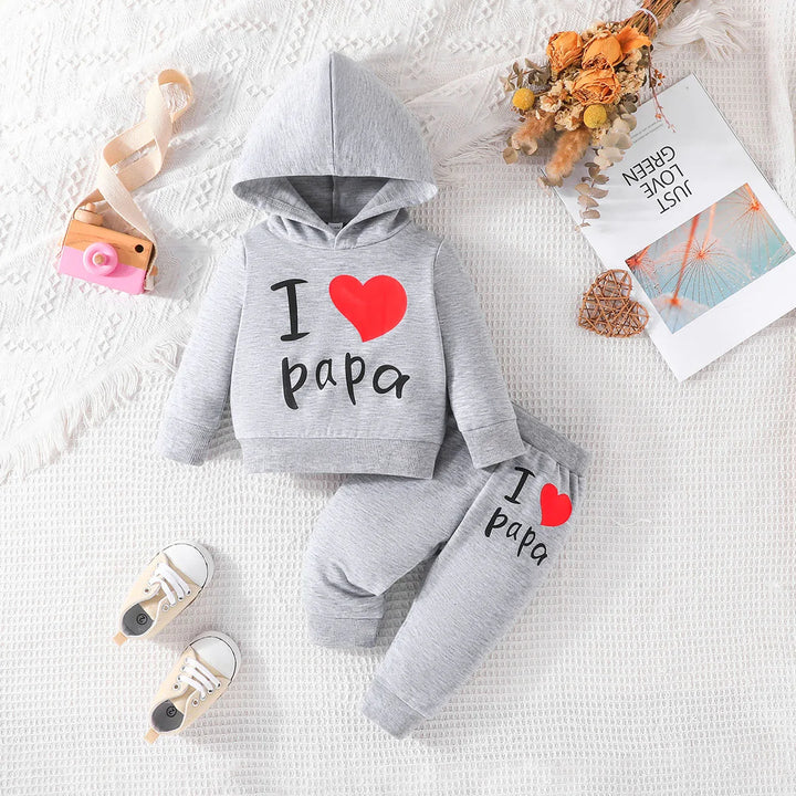 Girls Boy 3-24 Months Cute Letter Long Sleeve Hoodie Tee