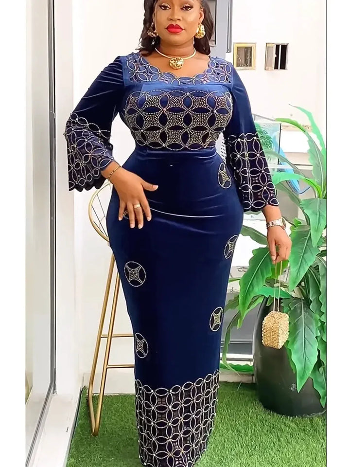 Plus Size African Party Dresses for Women-Dresses-Bennys Beauty World