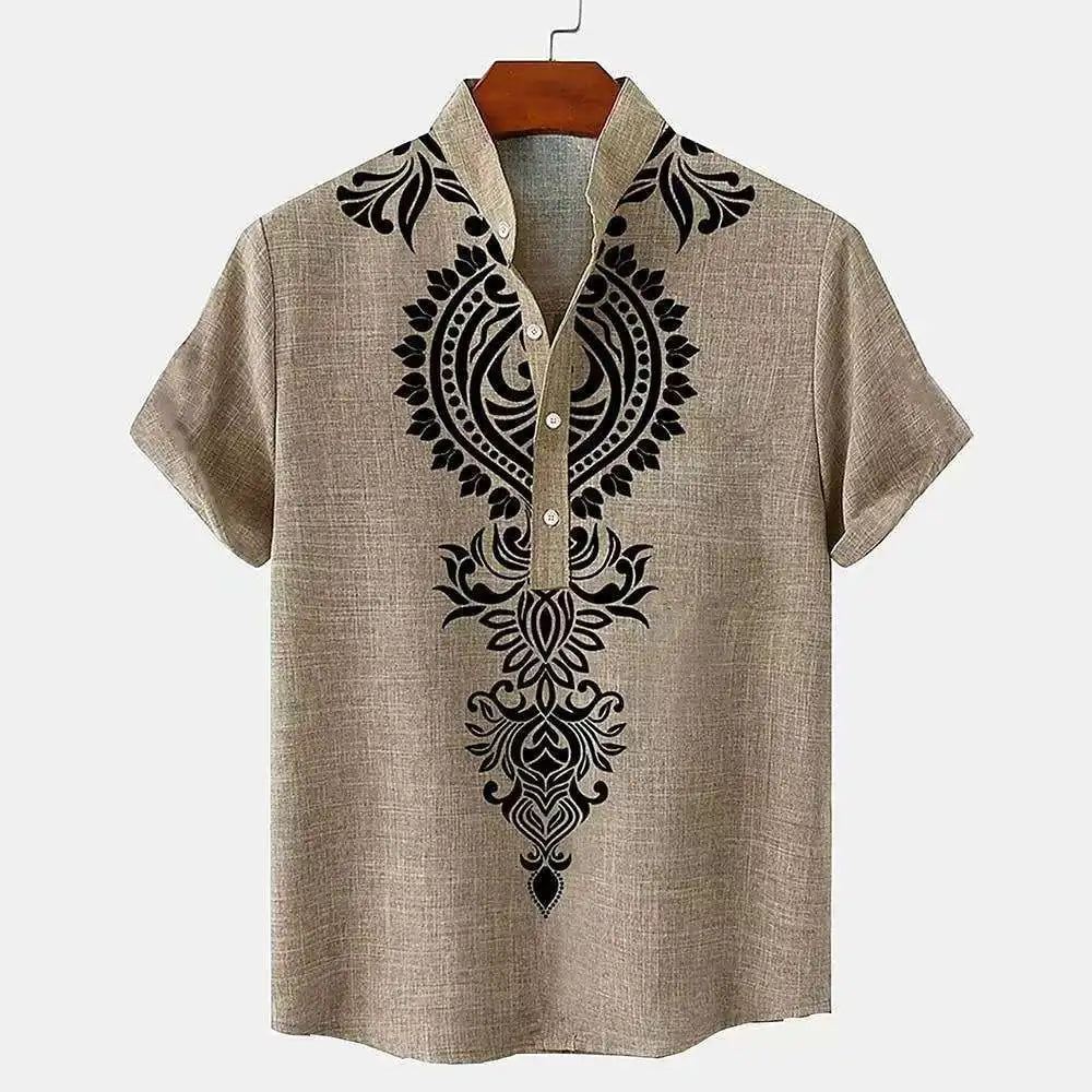Men's Shirt Linen Men's Tops-Bennys Beauty World