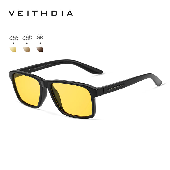 VEITHDIA Polarized UV400 Sunglasses | Photochromic Gradient Mirror | Unisex