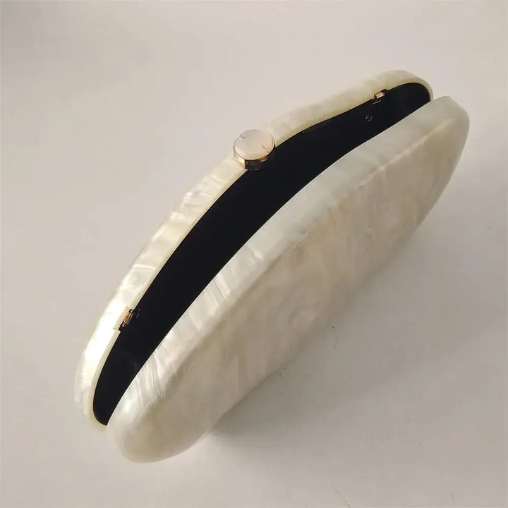 Acrylic Shell Evening Bag – Luxury Handmade Clutch Purse with Chain Strap for Women-Bag-Bennys Beauty World
