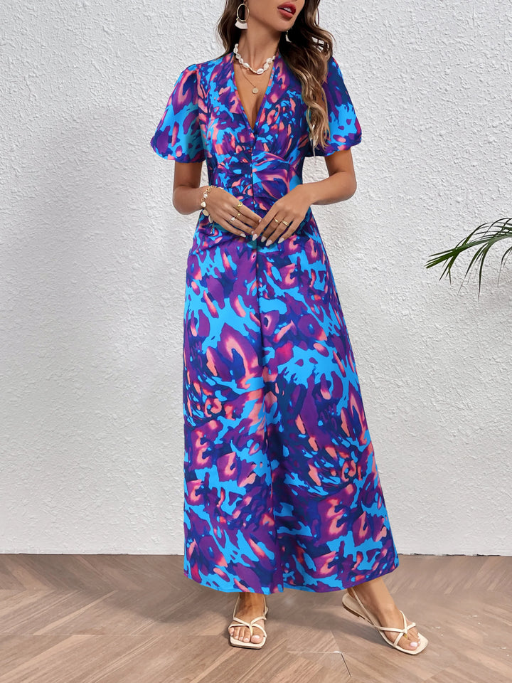 Elegent Deep V Neck Long Dresses For Women-Dresses-Bennys Beauty World