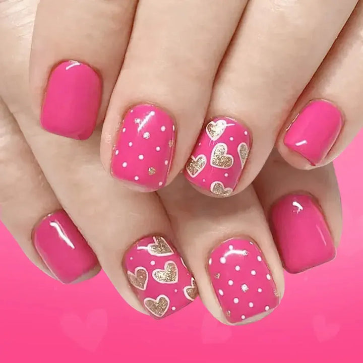 Short Square Press-On Nails – 24 Pcs Acrylic False Nail Tips | Bennys Beauty World-Nails-Bennys Beauty World