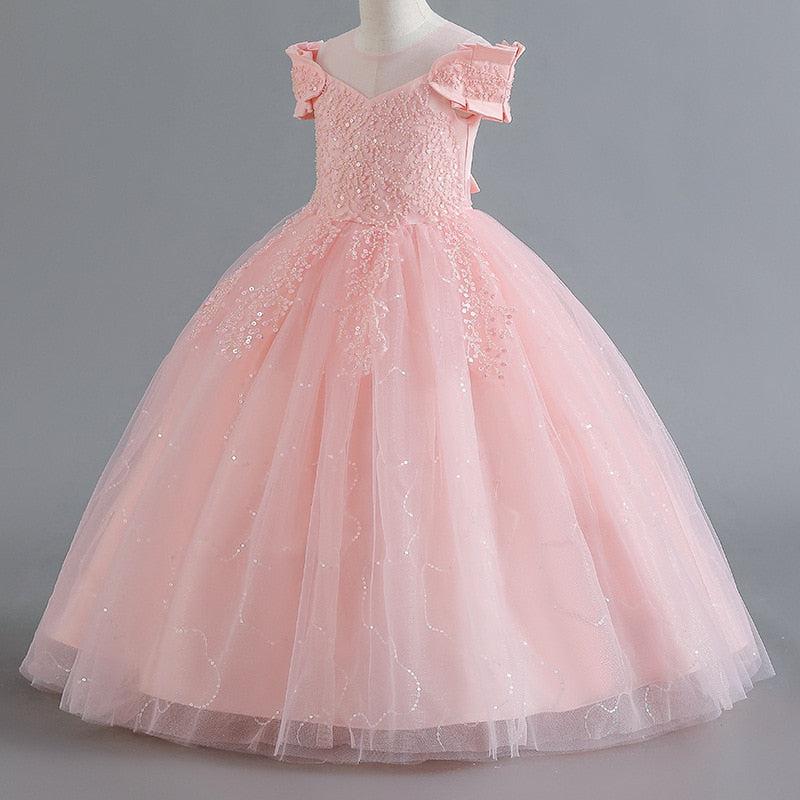 New Sequined First Communion Dresses For Girls Princess Costume Dress-Dress-Bennys Beauty World