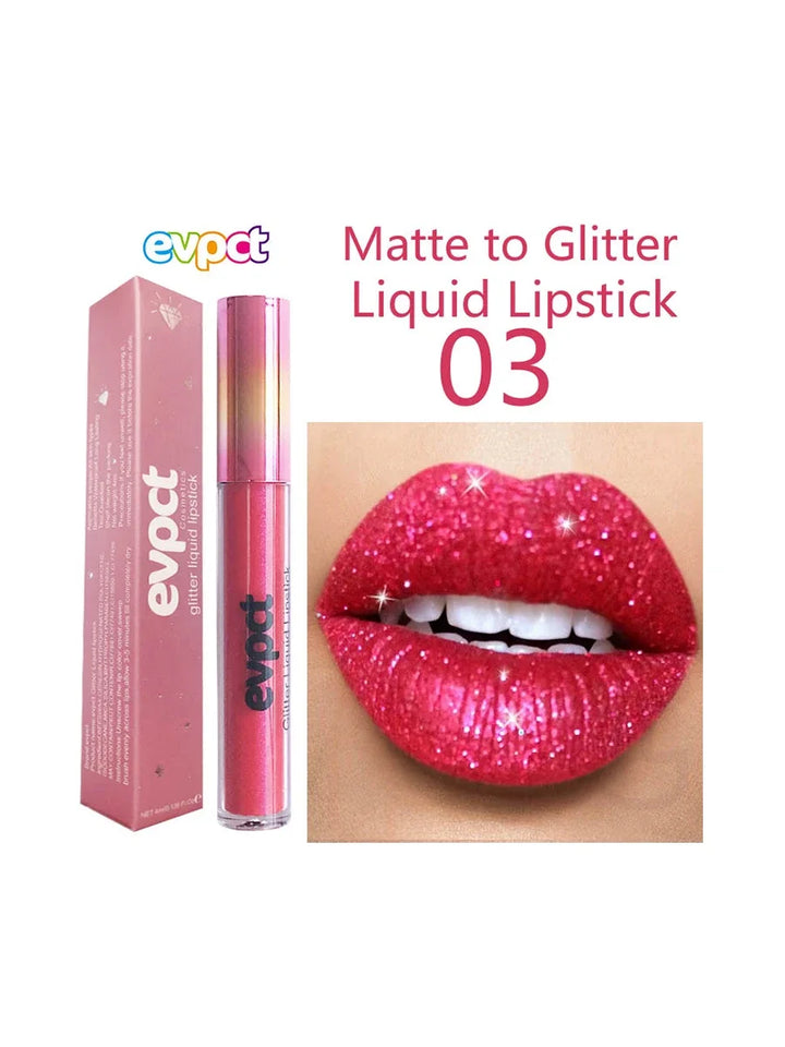 15 Colors Sexy Shimmer Diamond Glitter Matte Lip Gloss