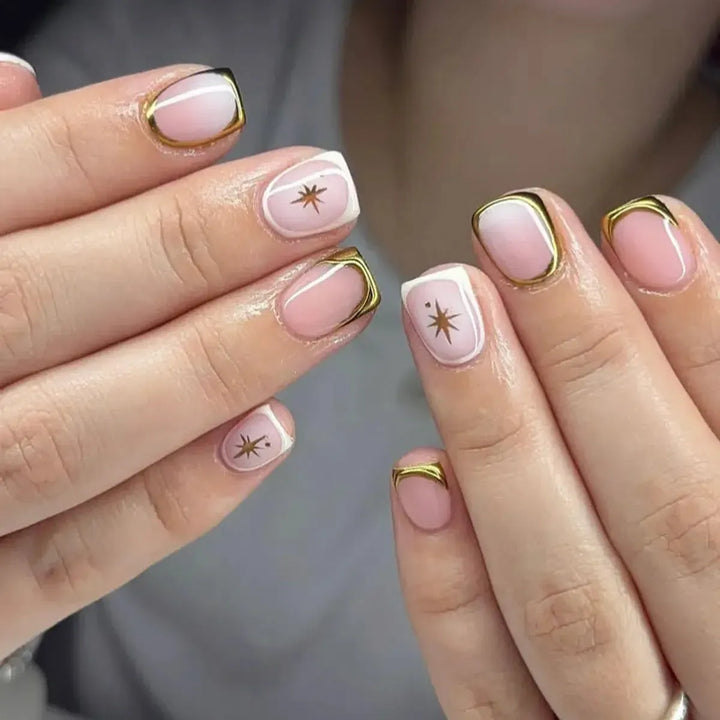 Short Square Press-On Nails – 24 Pcs Acrylic False Nail Tips | Bennys Beauty World-Nails-Bennys Beauty World