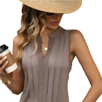 Women's Tops And Blouses Summer Sleeveless V-Neck Tops