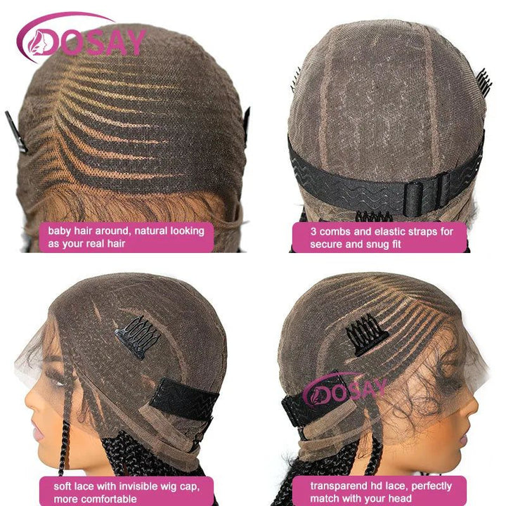 Synthetic Full Lace Front Wig Cornrow Double Braided Wigs